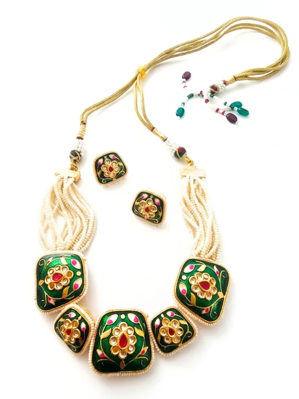 Emerald_Enamel_Meenakari_Set