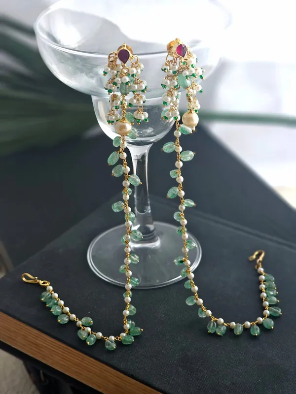 Multi_Stone_Earring_&_Earchain