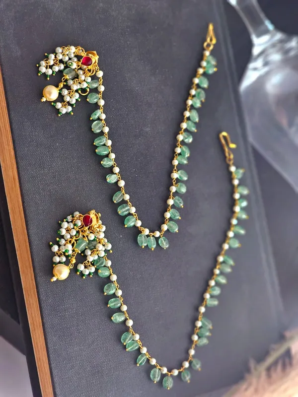 Multi_Stone_Earring_&_Earchain