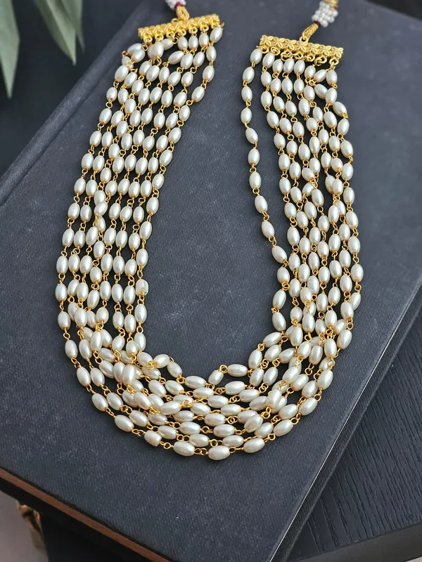 Binnis_Wardrobe_White_Grain_Multiple_Strands_Necklace_with_Semi-Precious_Rice_Pearls