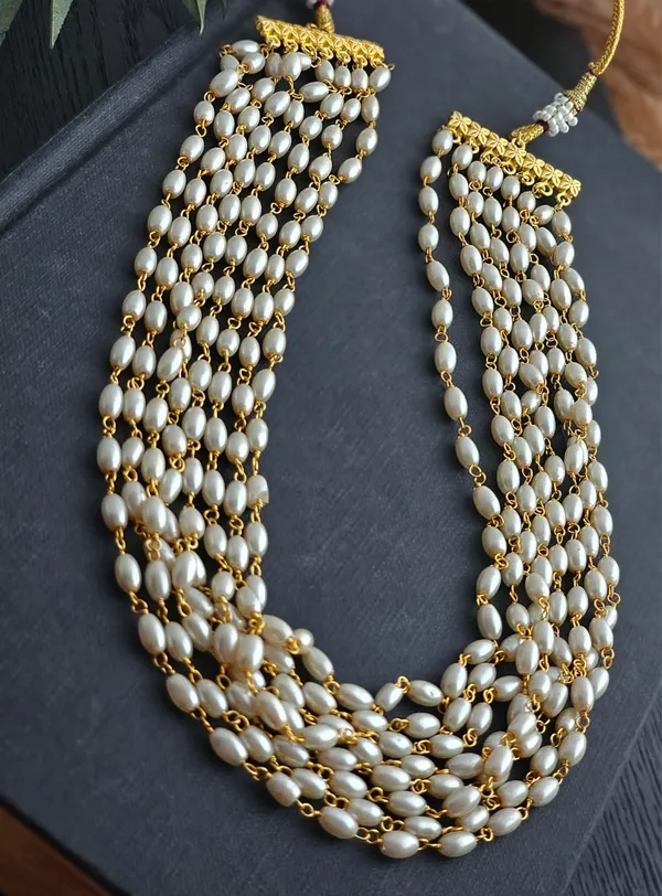 Binnis_Wardrobe_White_Grain_Multiple_Strands_Necklace_with_Semi-Precious_Rice_Pearls