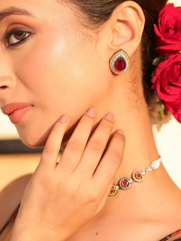 Peacock_Crest_Dual_Tone_Choker_Set