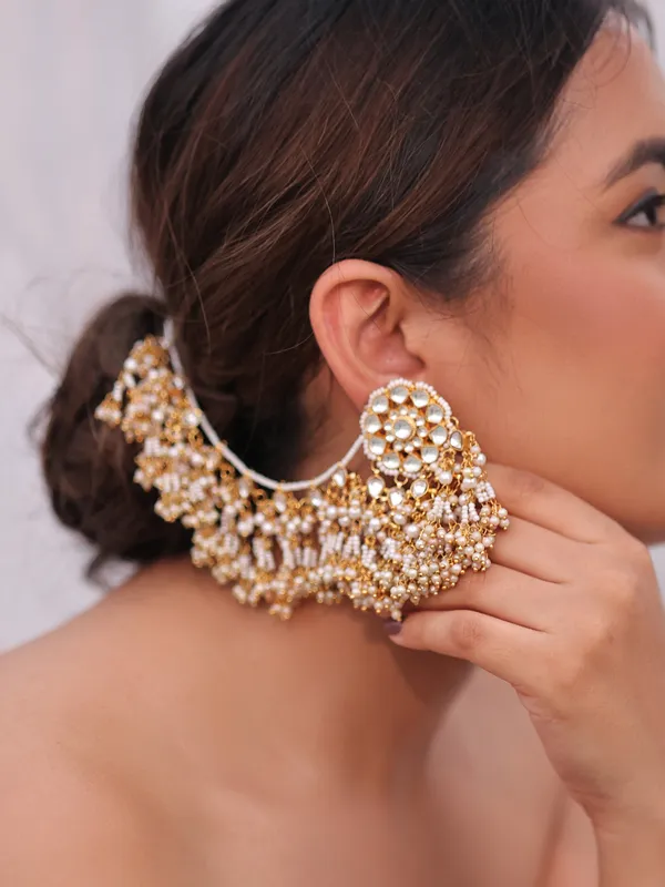 White_Serenity_Pachi_Kundan_Earchain