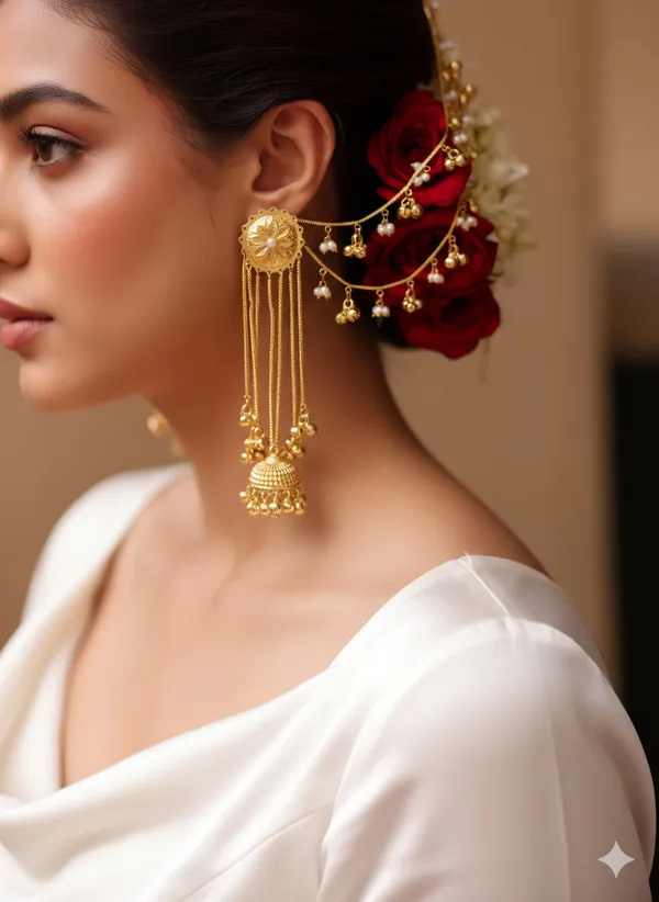 Golden_Ghungroo_Drape_Earchain