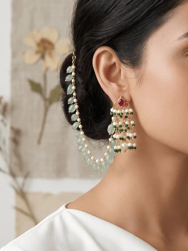 Multi_Stone_Earring_&_Earchain