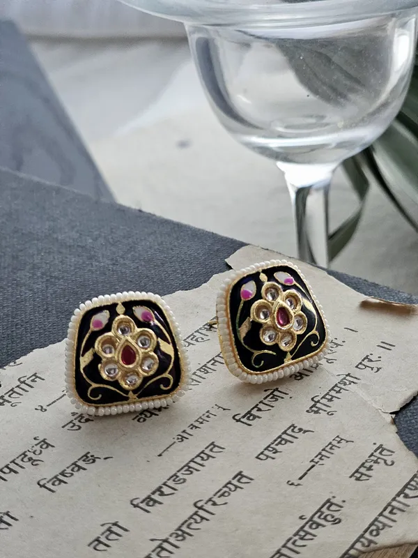 Royal_Ink_Floral_Earrings