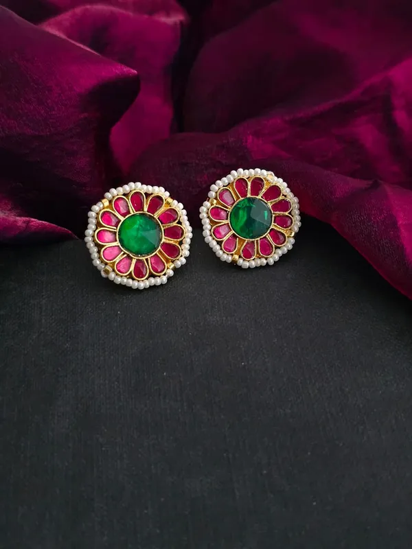 Regal_Pachi_Meena_Blossom_Necklace_Set