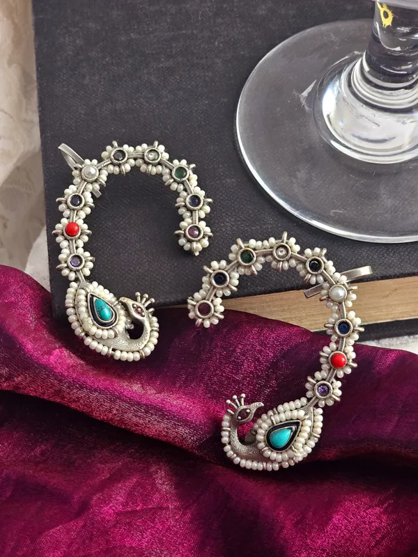 Floral_Mirage_Peacock_Earcuff