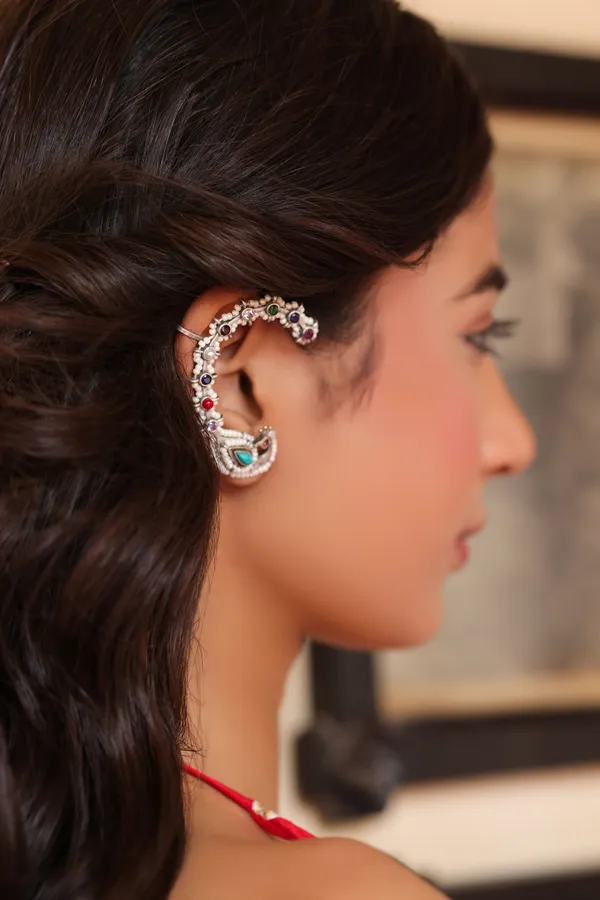 Floral_Mirage_Peacock_Earcuff