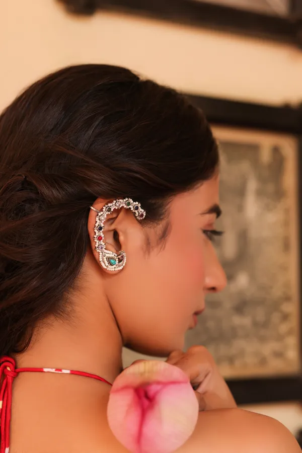 Floral_Mirage_Peacock_Earcuff