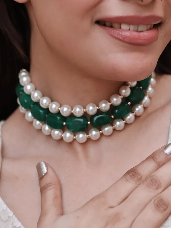 Arisha_Pearl_And_Emerald_Quartz_Choker_Set