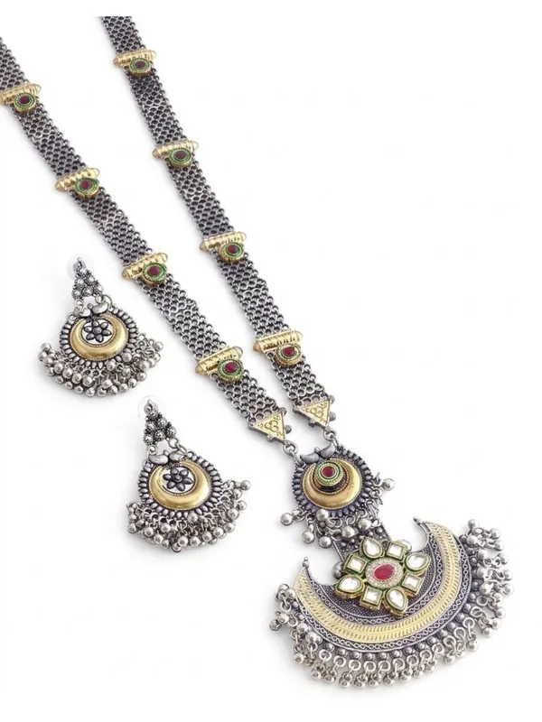 Chandini_Raga_German_Silver_Cresent_Moon_Necklace_Set
