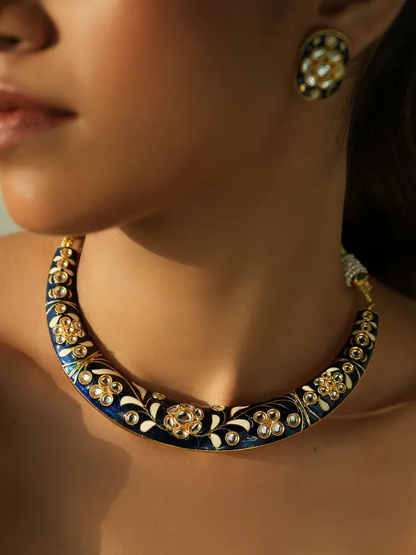 Blue_Velvet_Bloom_Necklace_Set_(Making_time_15_days)