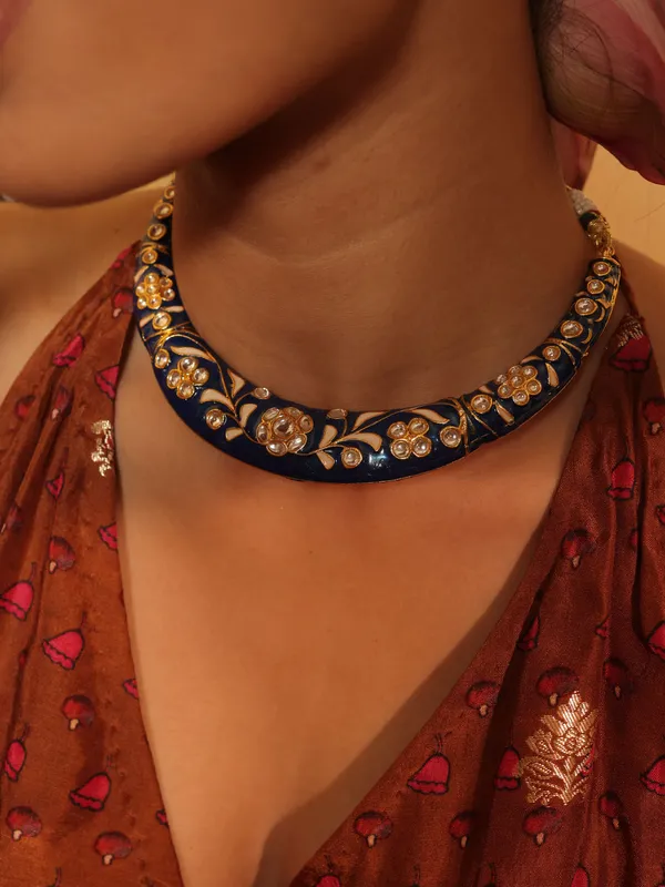 Blue_Velvet_Bloom_Necklace_Set_(Making_time_15_days)