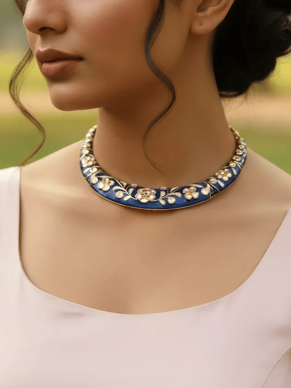 Blue_Velvet_Bloom_Necklace_Set_(Making_time_15_days)