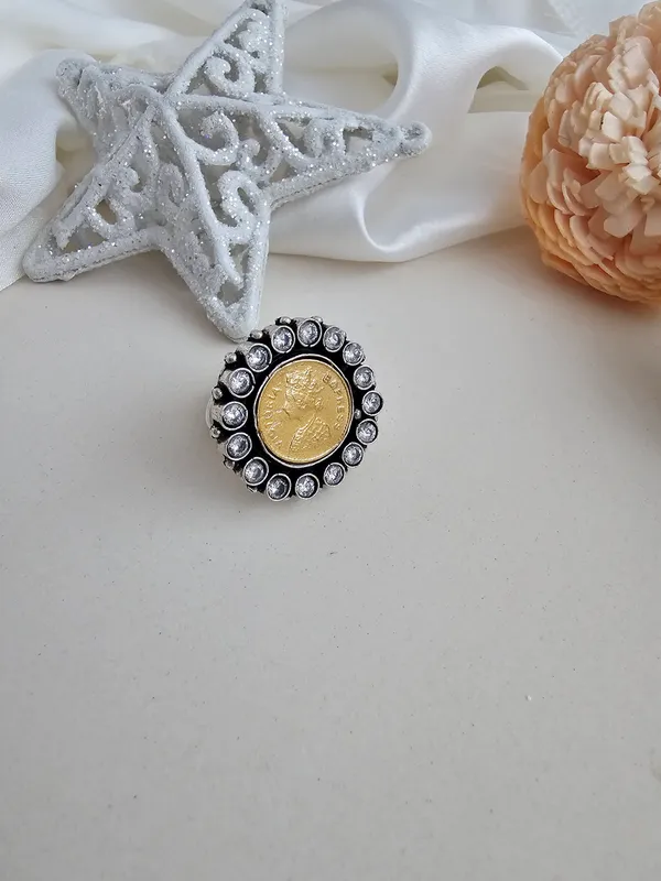 Binnis_Wardrobe_Anti-Tarnish__Dhanmudra_Oxidized_Golden_Coin_Finger_Ring