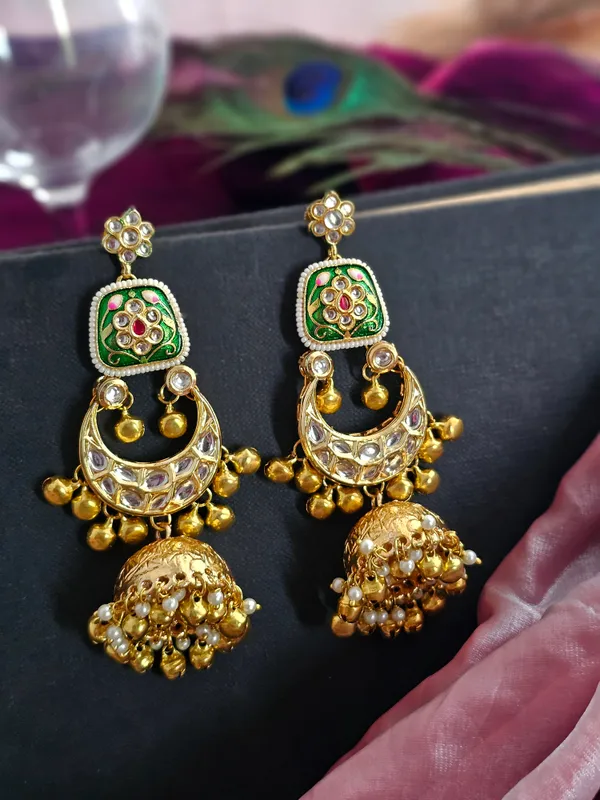 Zarina_Royal_Meenakari_Jhumka
