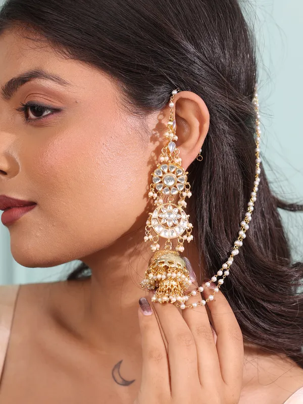 Zyara_Pachi_Kundan_Earchain