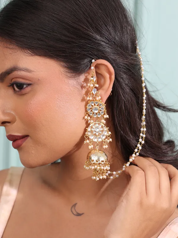 Zyara_Pachi_Kundan_Earchain