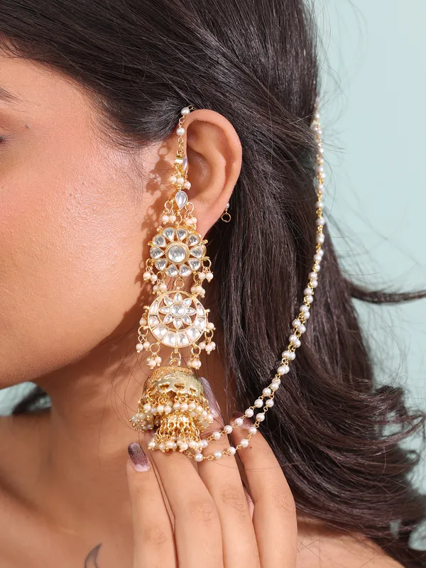 Zyara_Pachi_Kundan_Earchain