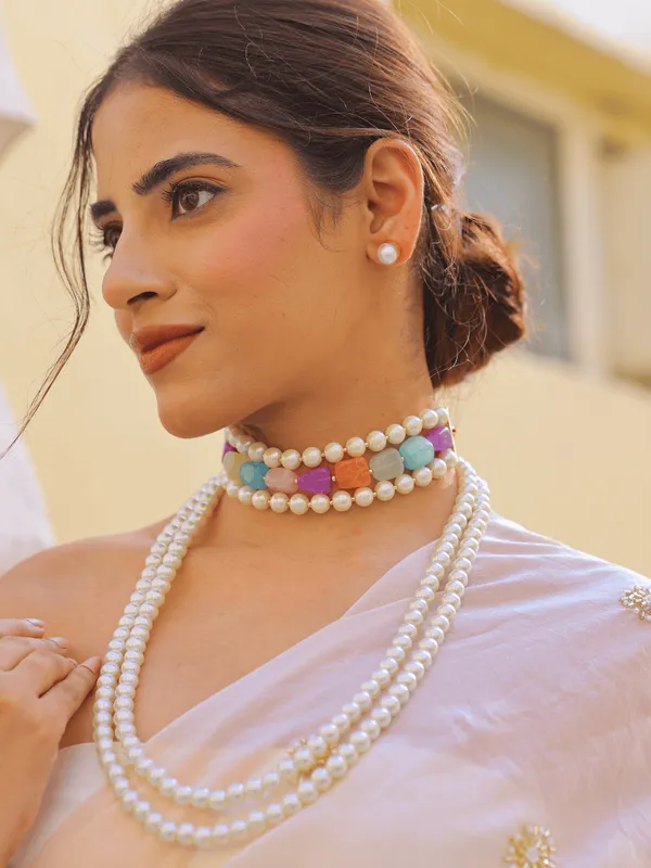 Star_Light_Multicolor_Chokert_&_Necklace_Set