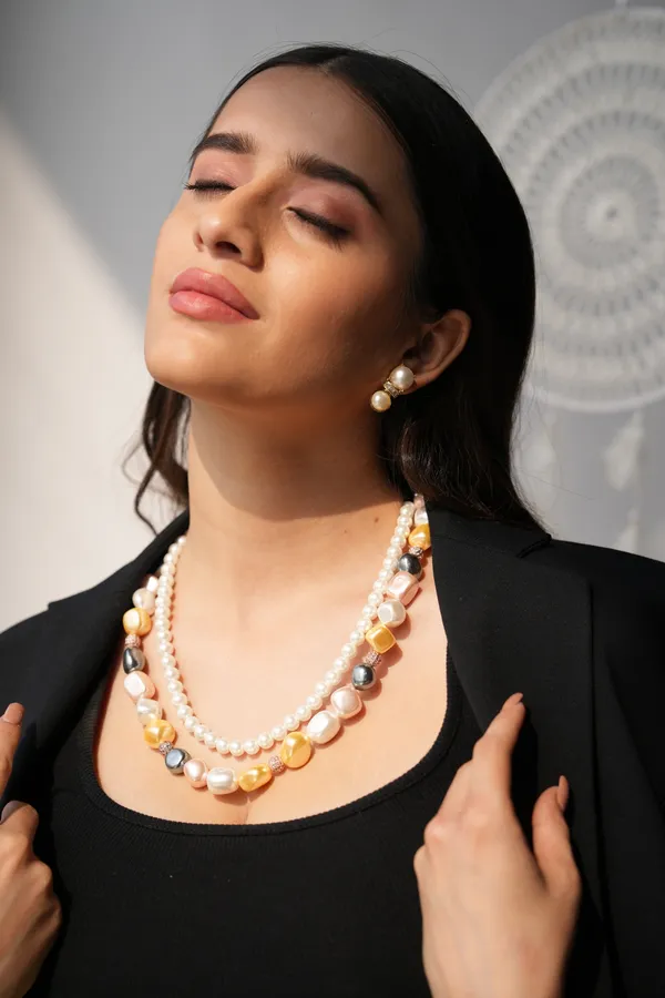 Kaira_Double-Strand_Pearl_and_Box_Cut_Stones_Necklace_with_Gold-Toned_Drop_Earrings