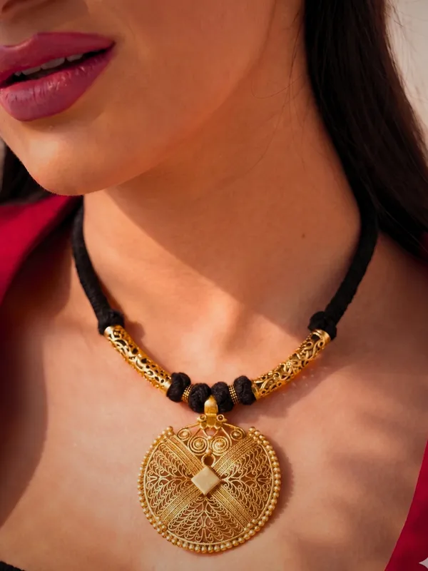 Antique_Gold_Plated_Tassel_Necklace