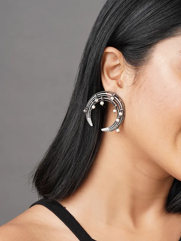 Crescent_German_Silver_Stud_Earrings