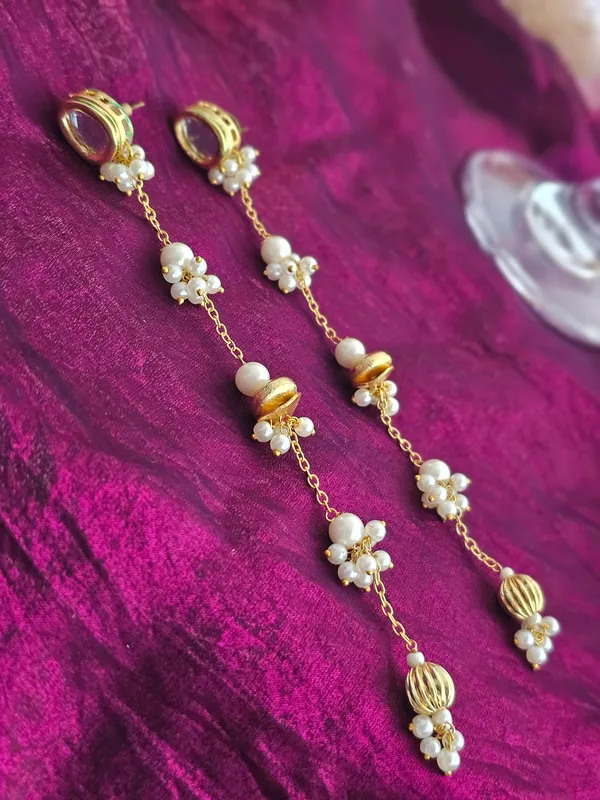 Kundan_Pearl_Drape_Earrings