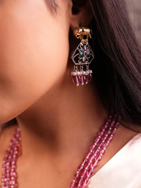 Pink_Hydro_Bead_Floral_Pendant_Necklace_Set
