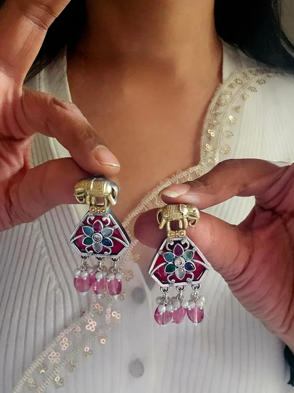 Pink_Hydro_Bead_Floral_Pendant_Necklace_Set
