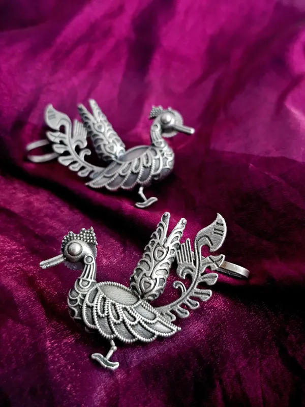German_Silver_Peacock_Earcuff