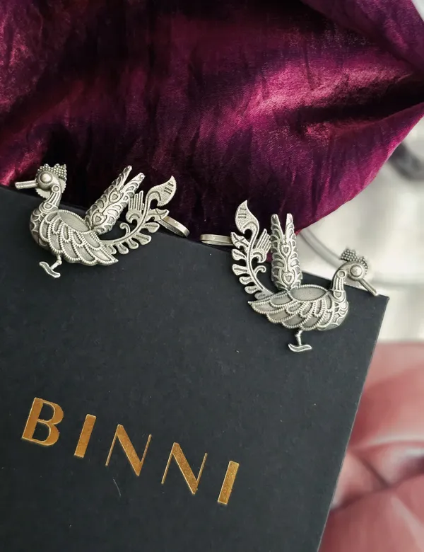 German_Silver_Peacock_Earcuff