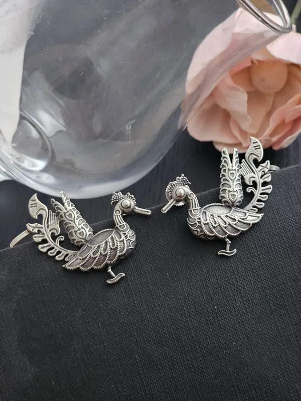 German_Silver_Peacock_Earcuff
