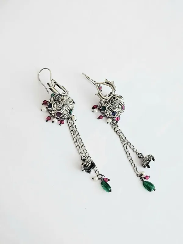 German_silver_antique_dangler_earring