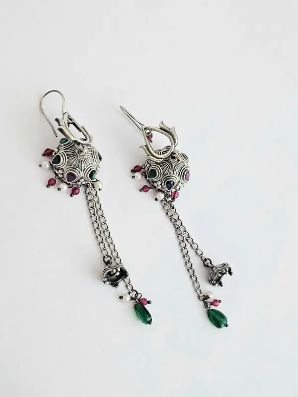 German_silver_antique_dangler_earring