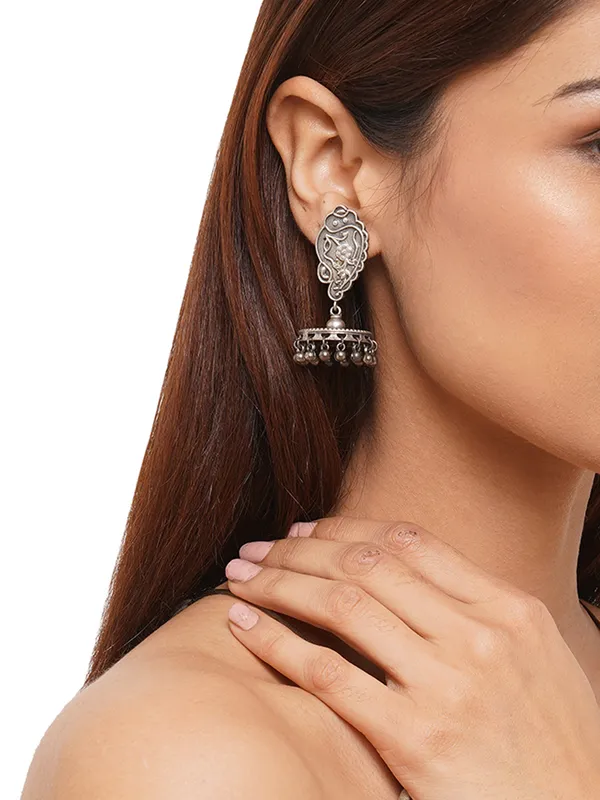 Silver-Toned_Contemporary_Drop_Earrings