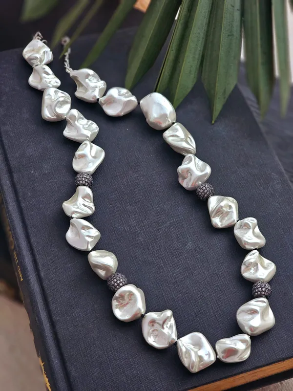 White_Semi_Precious_Stone_Necklace