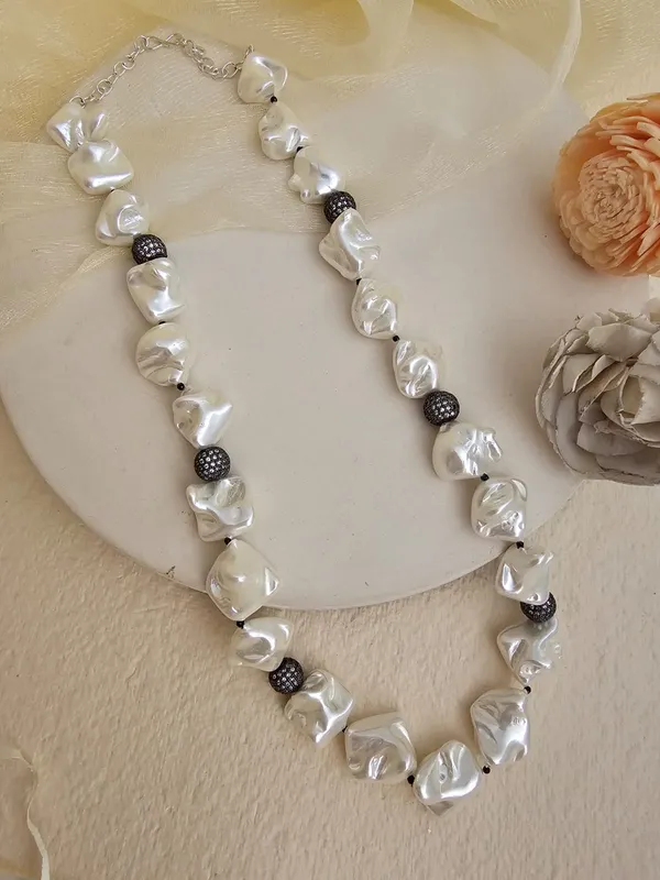 White_Semi_Precious_Stone_Necklace