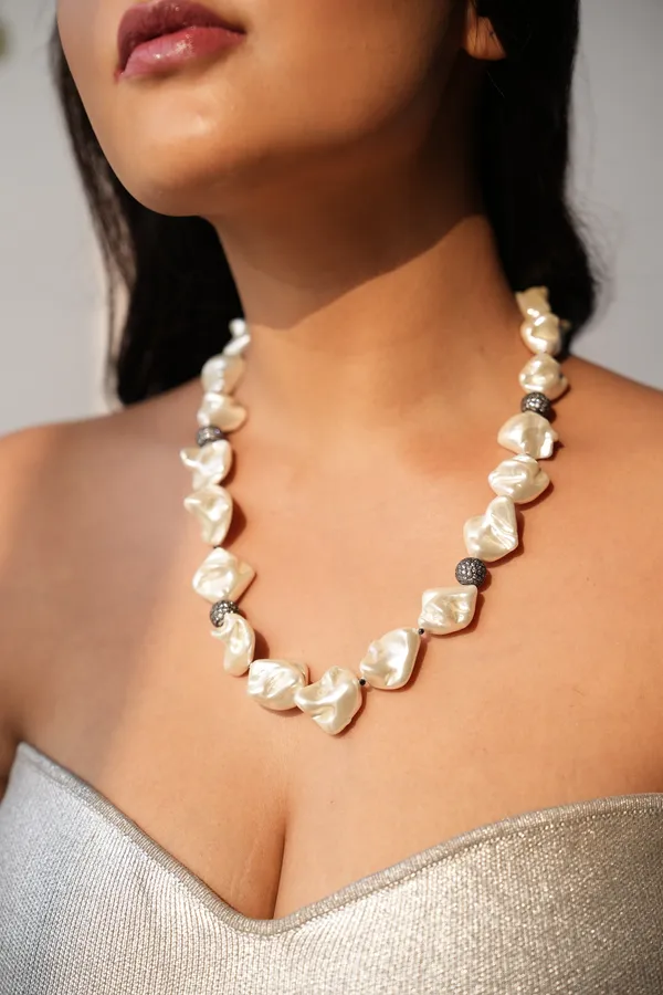 White_Semi_Precious_Stone_Necklace