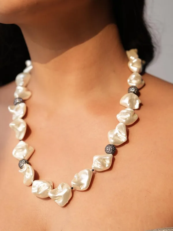 White_Semi_Precious_Stone_Necklace