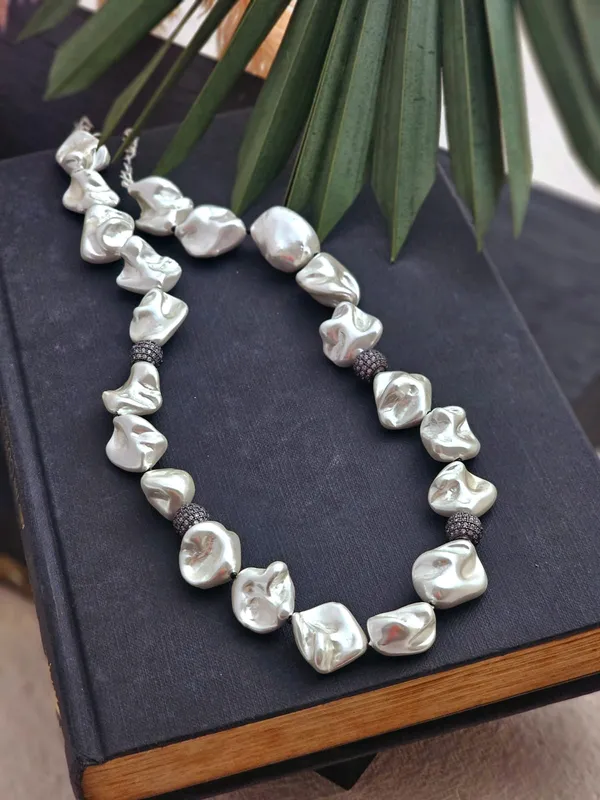 White_Semi_Precious_Stone_Necklace