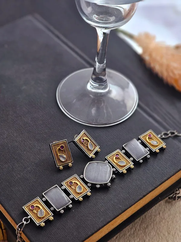 Amaya_German_Silver_Choker_Set
