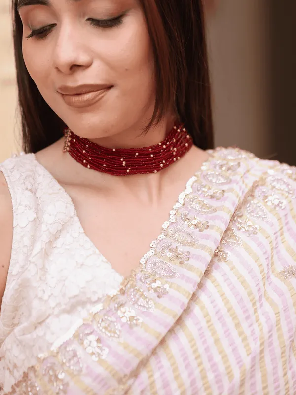 Maroon_Beaded_Choker