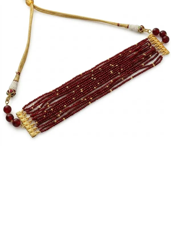 Maroon_Beaded_Choker