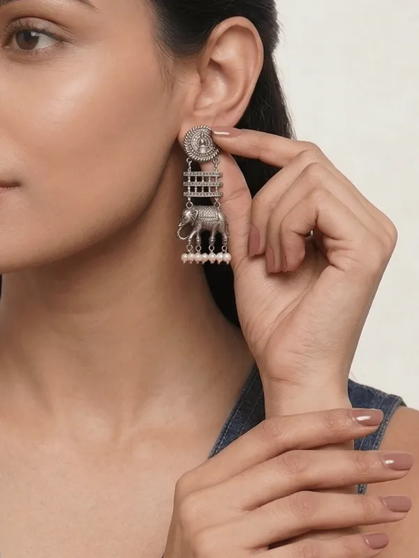 Women_Silver_Contemporary_Drop_Earrings