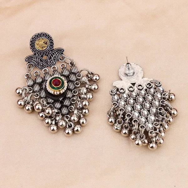 Oxidised_Silver_Necklace_Set_with_Red_and_Green_Stones