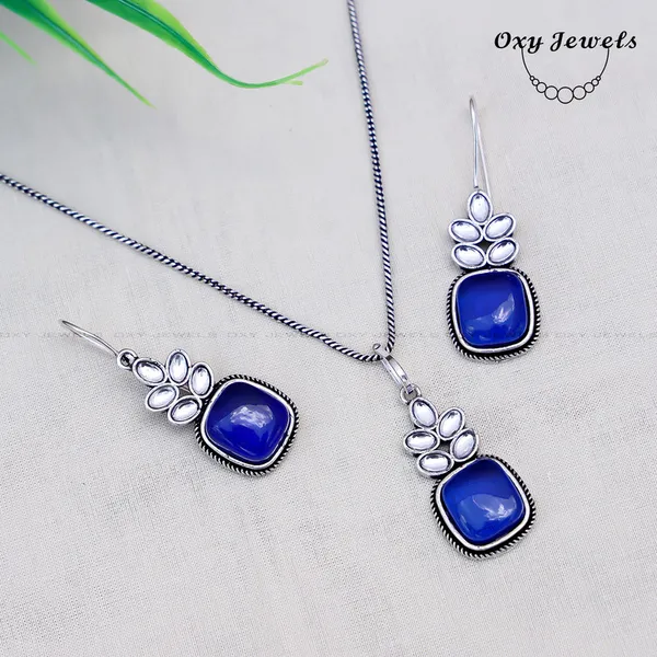 Elegant_Blue_Stone_Pendant_Necklace_and_Earring_Set_-_Oxy_Jewels