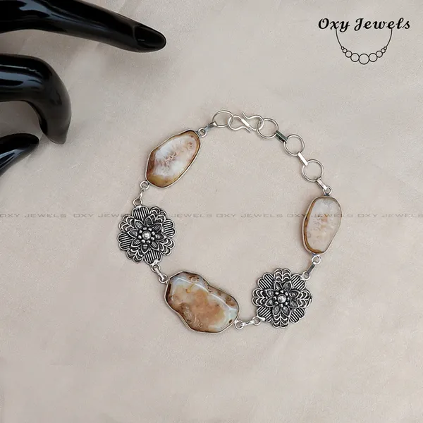 Handcrafted_Oxidized_Silver_Floral_and_Stone_Bracelet