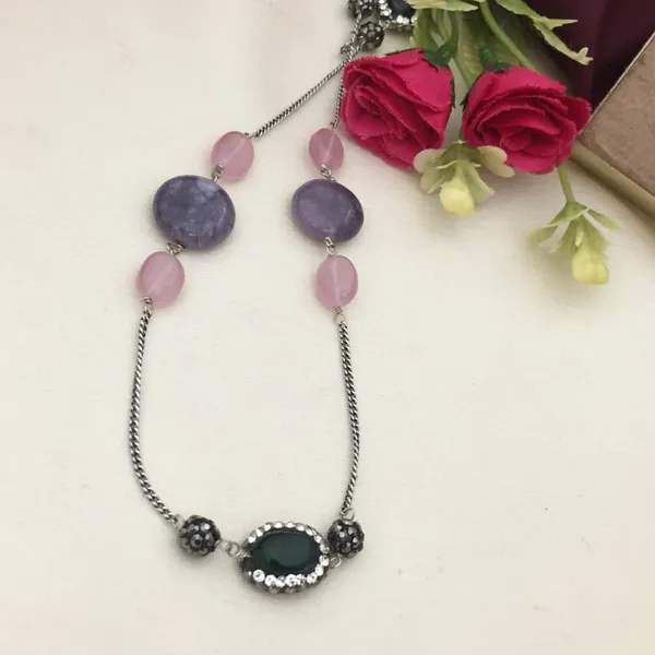 Elegant_Long_Chain_Oxidised_Necklace_Set_-_Purple,_Pink,_Black_Oval_&_Round_Beads